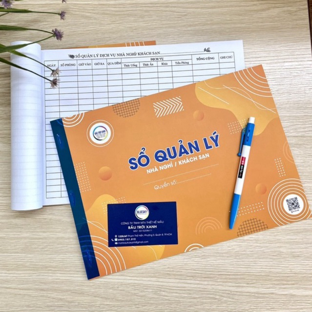 Sổ Quản Lý Nhà Nghỉ / Khách Sạn A4 - giấy dày - 50 tờ/quyển