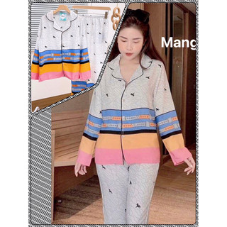 Đồ bộ pijjama lụa mềm mịn mango latin satin chuẩn size 40/60kí