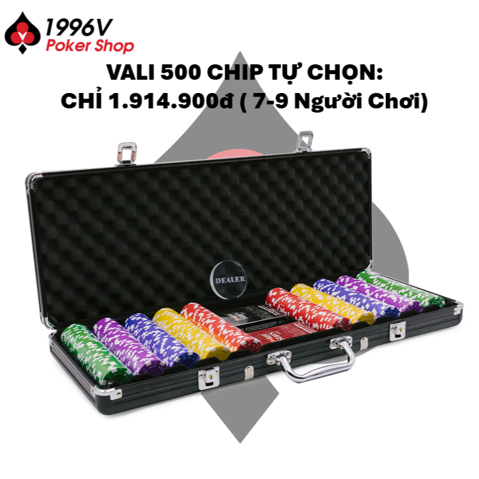 Chip Poker không số, phỉnh Dice chip set Pocker ABS đẹp giá rẻ - 1996V Poker Shop