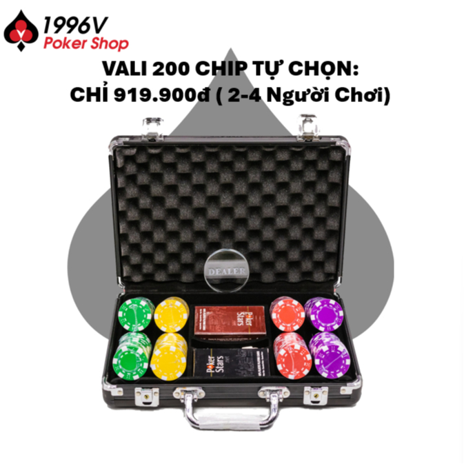 Chip Poker không số, phỉnh Dice chip set Pocker ABS đẹp giá rẻ - 1996V Poker Shop