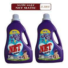  Nước Giặt Xả Net Matic Màu Tím Can 3,3 Lít - Dành Cho Cửa Trên & Cửa Trước 