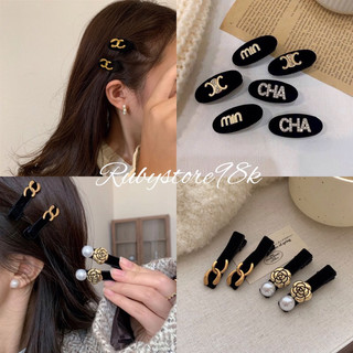 Sét 2 kẹp mái nhung gắn tag xinh