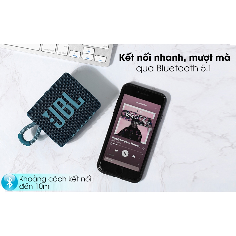 Loa Bluetooth Không Dây JBL Go 3 Nhỏ Gọn Tiện Lợi Chống Nước IP67 - Chơi Nhạc 5H - Bluetooth 5.1 - Bass Căng | BigBuy360 - bigbuy360.vn