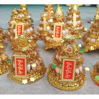 Tháp tỏi tài lộc làm sẵn trưng bàn thờ thần tài thổ địa giá rẻ