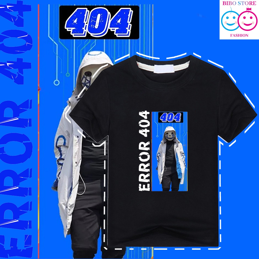 [ Bibo Store Fashion ] Áo thun Error Sans 404 - Pháp Sư Gangster Vải Thái Màu Đen - Có size trẻ em