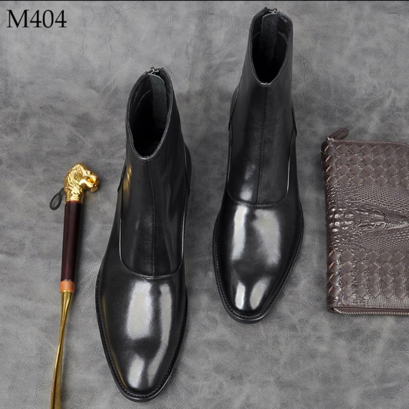 Giày Chelsea Boots công sở da bò xịn màu bò M404