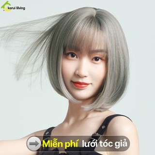 Tóc giả nguyên đầu ngắn đẹp AIGE, Tóc giả nữ ngắn, Tóc giả ngắn xoăn ngang vai, Tóc giả nữ ngang vai