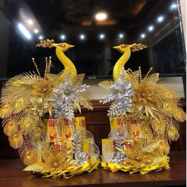 Set phụ kiện làm tháp con công, trang trí bánh kẹo ,hoa quả đồ thờ, đồ lễ ,tháp nước trưng bày tết