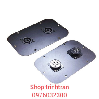 Trạm Thùng Loa Bằng Sắt Kèm Jack Speakon, Cỡ 13.6cm x 8.8cm sơn tĩnh điện màu đen chất lượng cao. Giá 1 cái