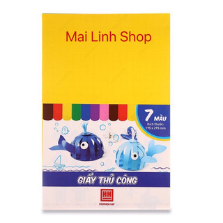Giấy thủ công hồng hà 7 màu
