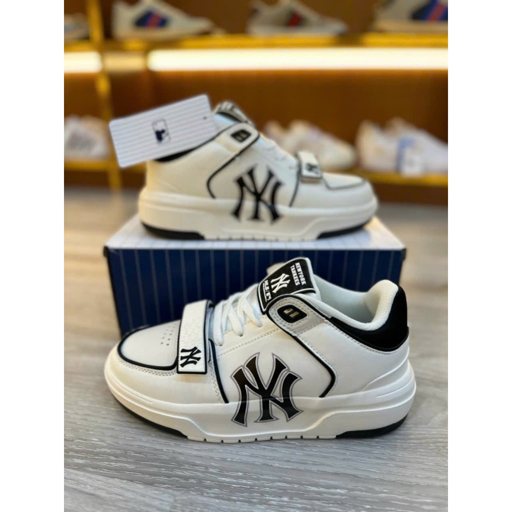 Giày Thể Thao MLB Chunky Liner in chữ NY đen bản dán , giày độn đế tăng chiều cao-store genz