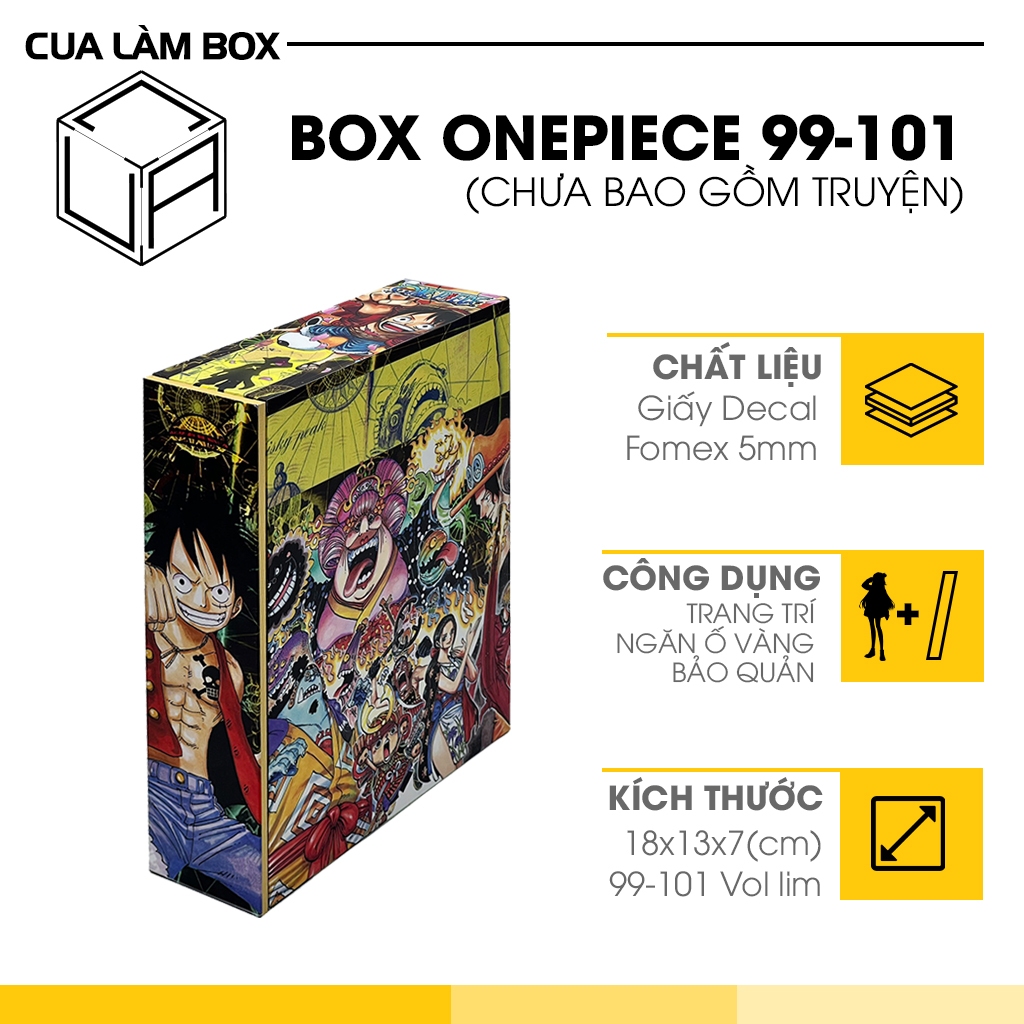 Hộp đựng Manga One Piece Limited. Boxset bảo quản tr tranh One Piece tập 99-101 limited ( CHỈ CÓ BOX