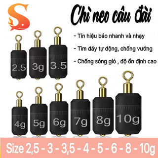 Chì Chạy Câu Đáy , Chì Chạy Chuyên Cá Nhát Đủ Size Số ( Đồ Câu KhaLy) PK-51
