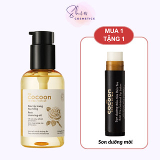  Dầu Tẩy Trang Hoa Hồng Cocoon 140ML Tặng Son Dưỡng