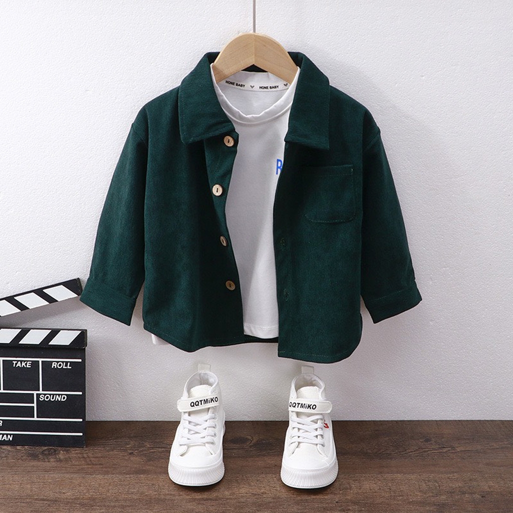 Áo Sơ Mi Dài Tay Chất Nhung Tăm BeCool Cho Bé Trai Đi Học , Đi Chơi Từ 10-30kg - LEON KIDS