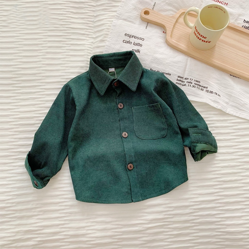 Áo Sơ Mi Dài Tay Chất Nhung Tăm BeCool Cho Bé Trai Đi Học , Đi Chơi Từ 10-30kg - LEON KIDS