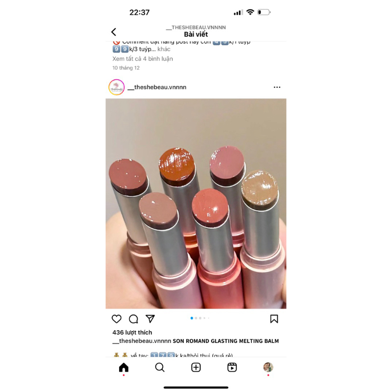 SON DƯỠNG ROMAND GLASTING MELTING BALM