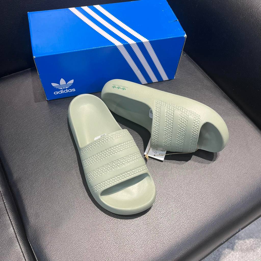 Chính Hãng Dép quai ngang Nam Nữ Adidas Ayoon Đen v Be v Trắng v Trắng Mint v Cam Hồng chống nước siêu êm