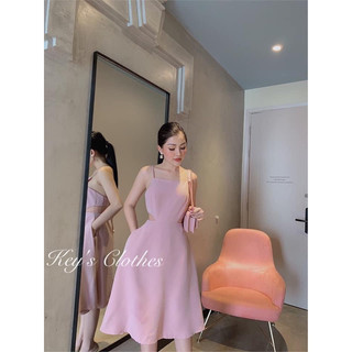 VÁY XOÈ CỔ YẾM PHỐI VOAN ĐÍNH ĐÁ NHẸ NHÀNG NỮ TÍNH