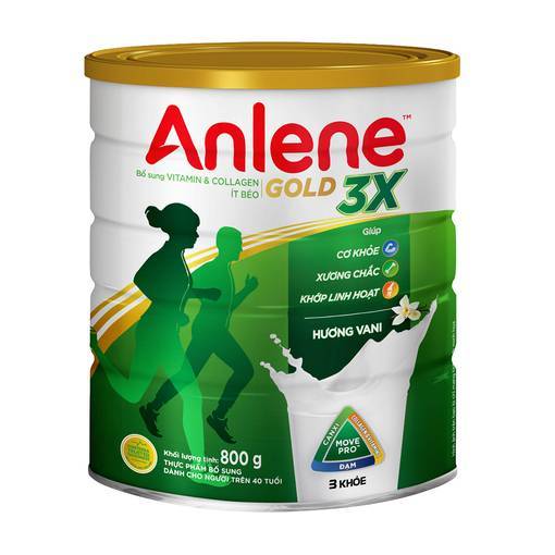 Sữa bột Anlene Gold 3X hương vani (Lon 800g)