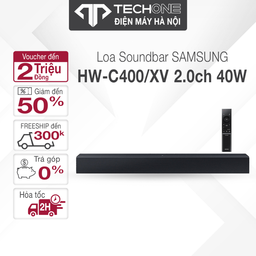 Loa thanh Samsung HW-C400/XV (2024) và HW-B400F (2025) 40W 2.0 - hàng chính hãng - bảo hành 12 tháng