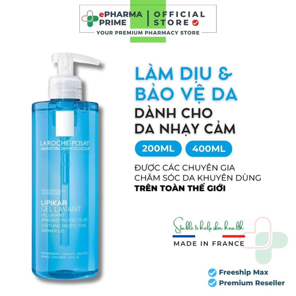 Gel Tắm La Roche Posay Lipikar Soothing Protecting Shower Gel Cho Da Nhạy Cảm