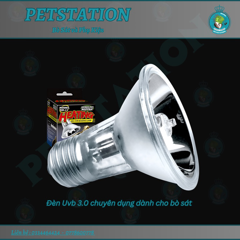 ĐÈN UVA+UVB 3.0 LOẠI TO - HÀM LƯỢNG TIA UVB CAO, CHUYÊN DỤNG DÀNH CHO BÒ SÁT, THÚ CƯNG