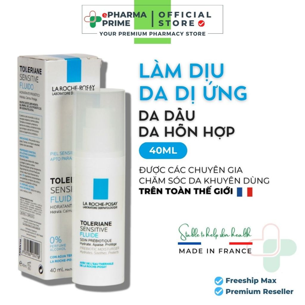 Sữa Dưỡng La Roche Posay Toleriane Sensitive Fluid Làm Dịu Và Bảo Vệ Da 40ml
