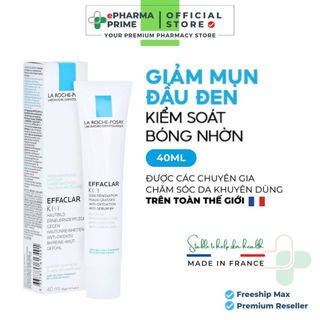 Kem Dưỡng Da La Roche-Posay Effaclar K+ Giúp Giảm Mụn Đầu Đen, Giảm Bóng Nhờn 40ml