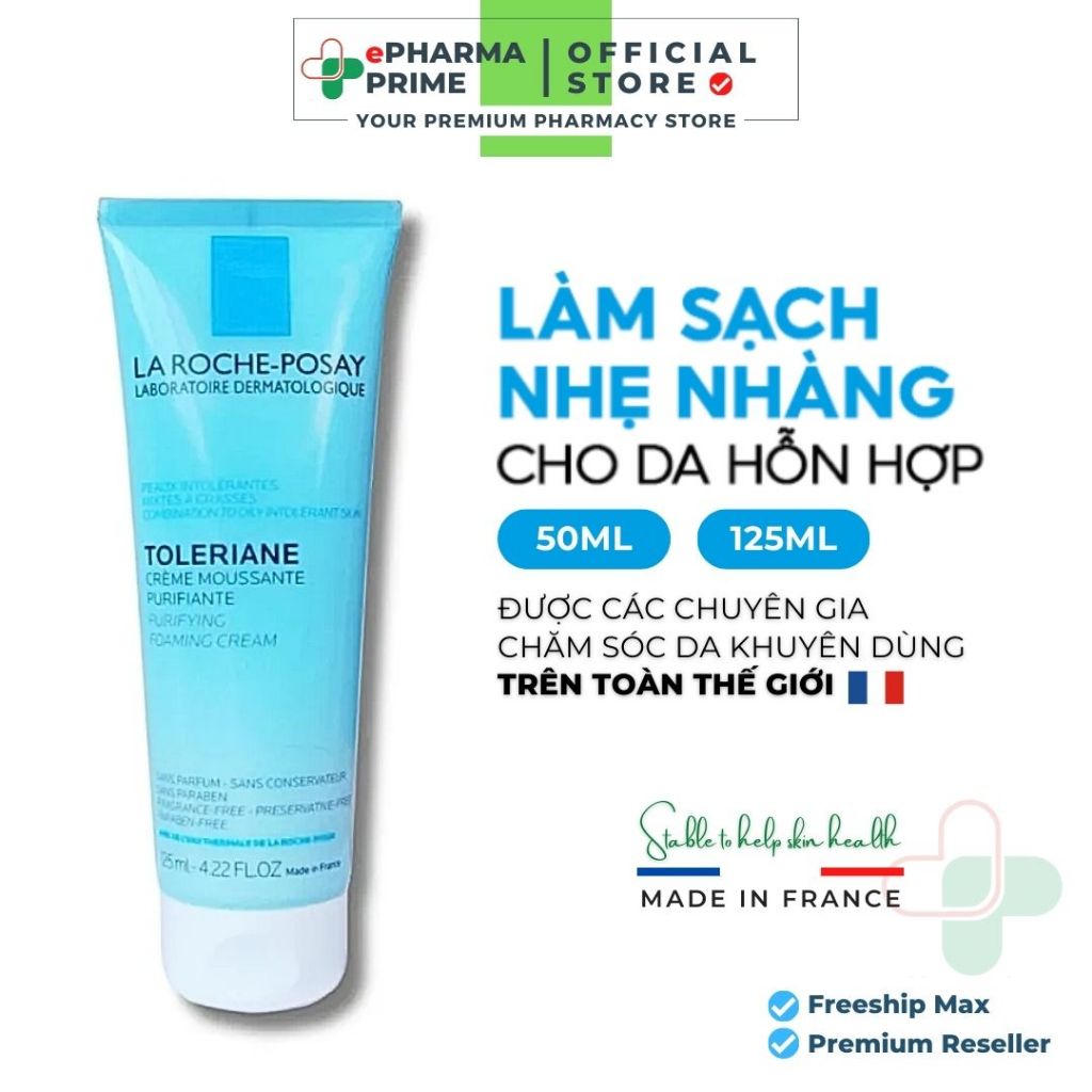 Sữa Rửa Mặt La Roche-Posay Toleriane Purifying Foaming Cream Facial Cleanser Cho Da Dầu, Da Nhạy Cảm