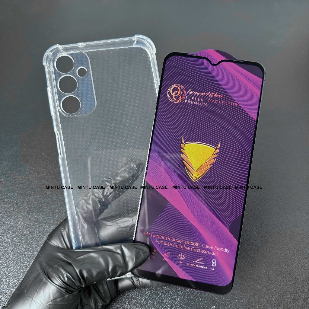 Ốp lưng và cường lực Samsung Galaxy A14 4G / A14 5G - Loại trong suốt chống sốc TSCS