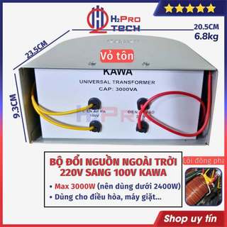 Đổi Nguồn 220V Sang 100V Ngoài Trời Kawa 3000W Dùng Cho Điều Hòa Nhật, Biến Áp Tự Ngẫu Ngoài Trời Cao Cấp - H2Pro Tech
