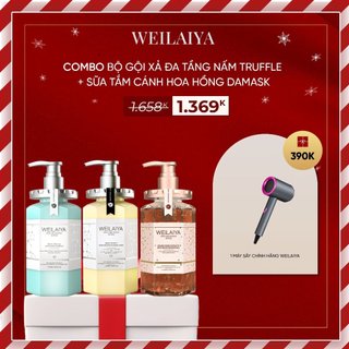 Combo bộ gội xả đa tầng nấm TRUFLE & sữa tắm cánh hoa hồng DAMASK