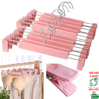Móc kẹp đôi nhựa đầu vuông chắc chắn, cứng cáp, đầu móc thép không gỉ xoay, móc chống trượt, giữ quần áo chống nhăn