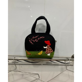 Túi hến quilt có quai xách