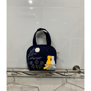 Túi hến quilt có quai xách