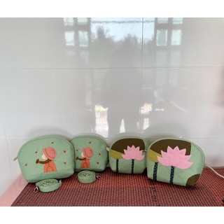 Túi hến quilt có dây đeo