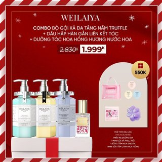 Combo bộ gội xả đa tầng nấm TRUFFLE & dầu hấp hàn gắn liên kết tóc & dưỡng tóc hoa hồng hương nước hoa
