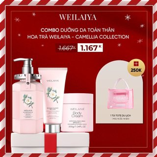Combo dưỡng da toàn thân hoa trà WEILAIYA - CAMELLIA COLLECTION