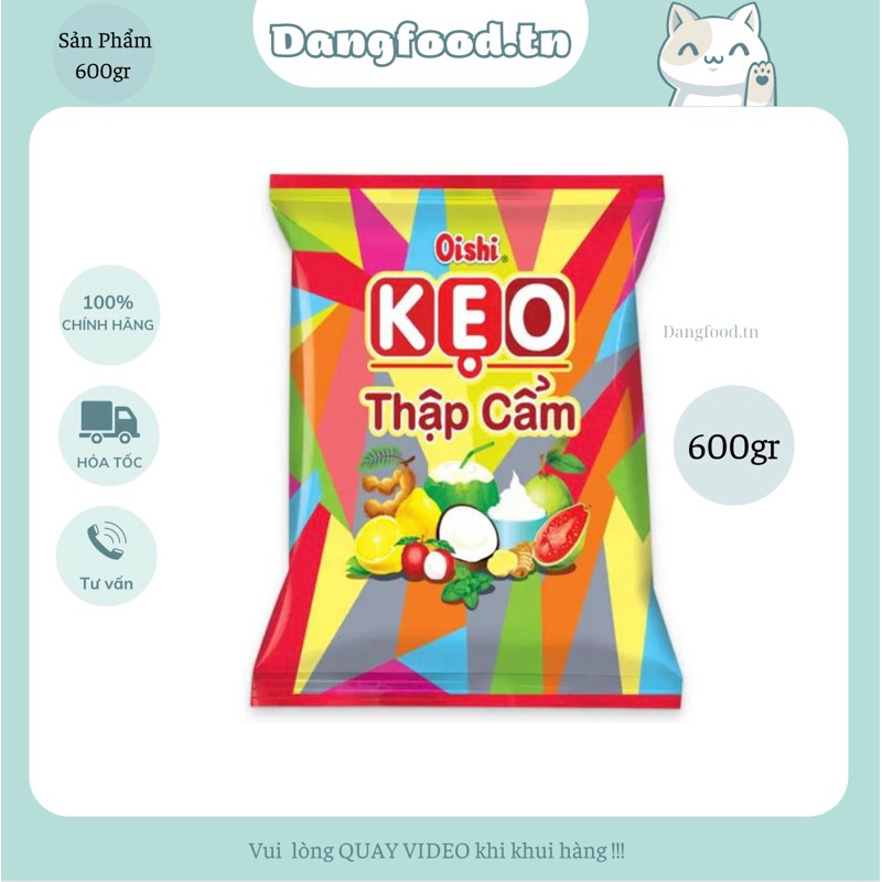 Kẹo Oishi Thập Cẩm 600gr - Với 6 Hương Vị Đặc Trưng - Gói Siêu To & Siêu Bự - Giá Cực Rẻ 📣