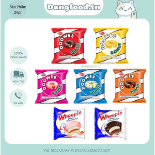  Combo 6 Gói Bánh Doowee Donut Phủ Socola Nhân Kem 