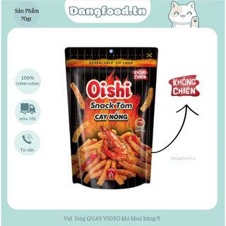 Snack Oishi Vị Tôm Cay Nồng 70gr Túi Zip  - Túi Zip đóng mở tiện lợi