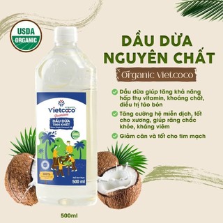 Vietcoco Dầu Dừa Tinh Khiết Organic 250ml