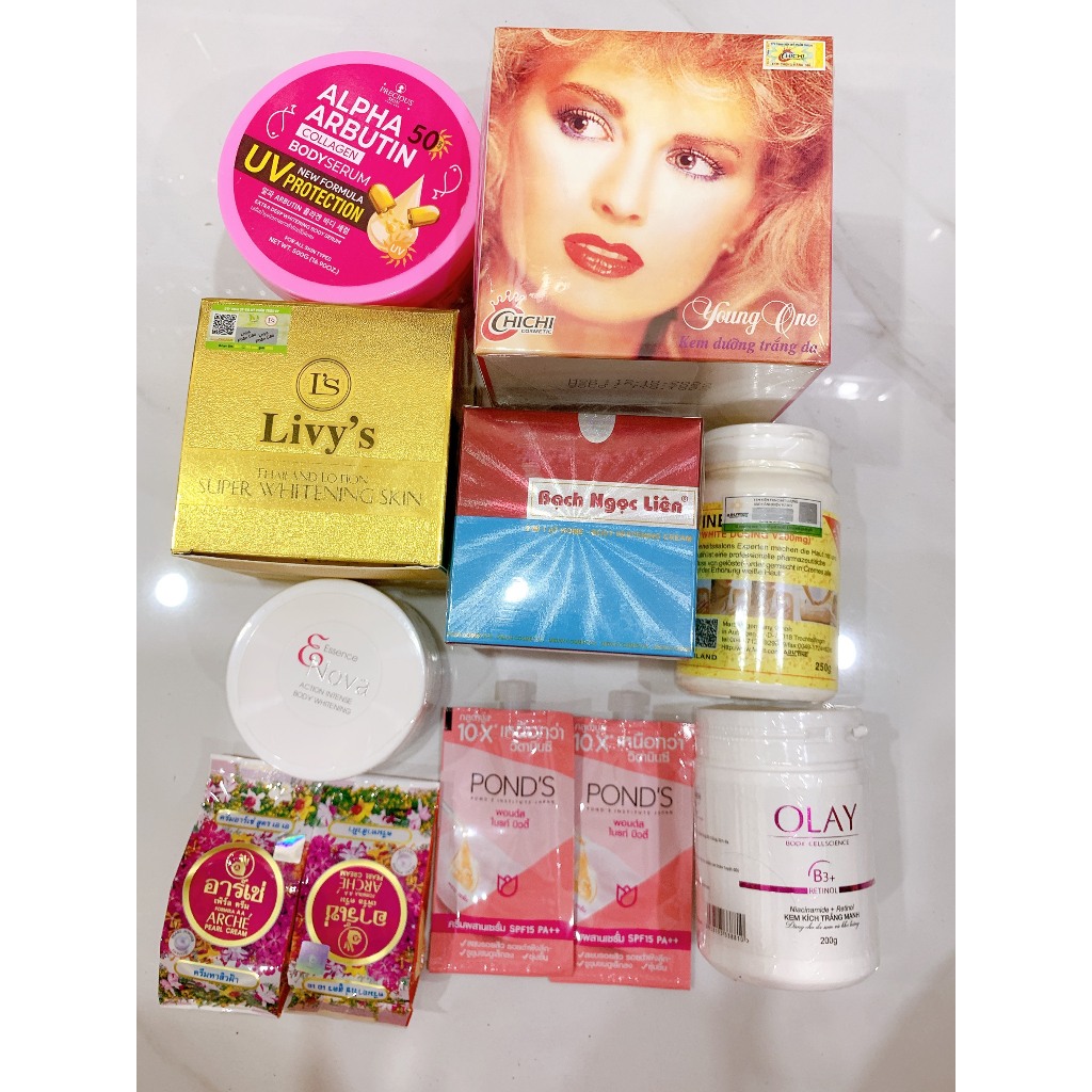 Combo Kem Bạch Ngọc Liên Tẩy Trắng Cấp Tốc Ra 1 kí 500gr Kem