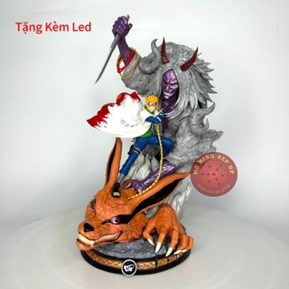 Mô hình naruto hokage đệ tứ minato thi quỷ phong tận phong ấn cửu vĩ kèm led