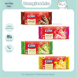 Bánh Quế Cosy Kinh Đô 126gr - Với 4 Hương Vị : Socola - Dâu - Xoài … Cam Kết Date Mới 100%