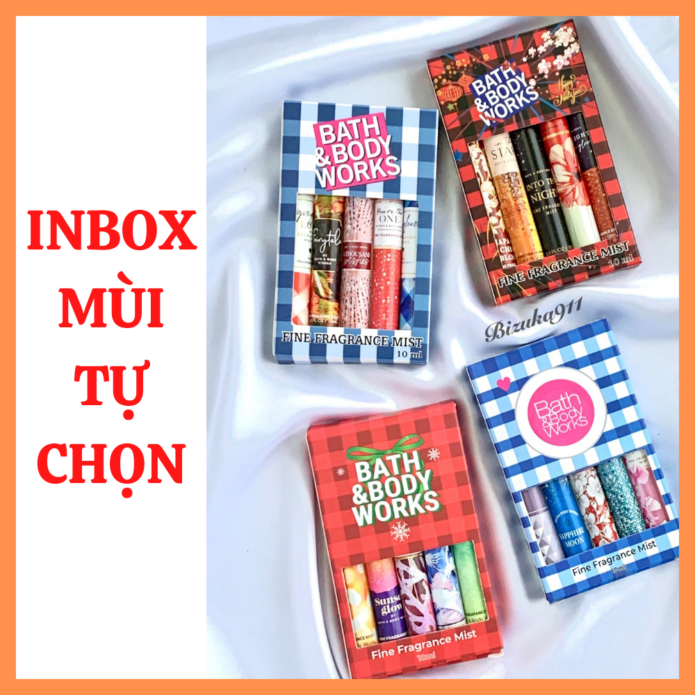 MÙI TỰ CHỌN - SET 5 CHAI BODY MIST - BATH AND BODY WORKS