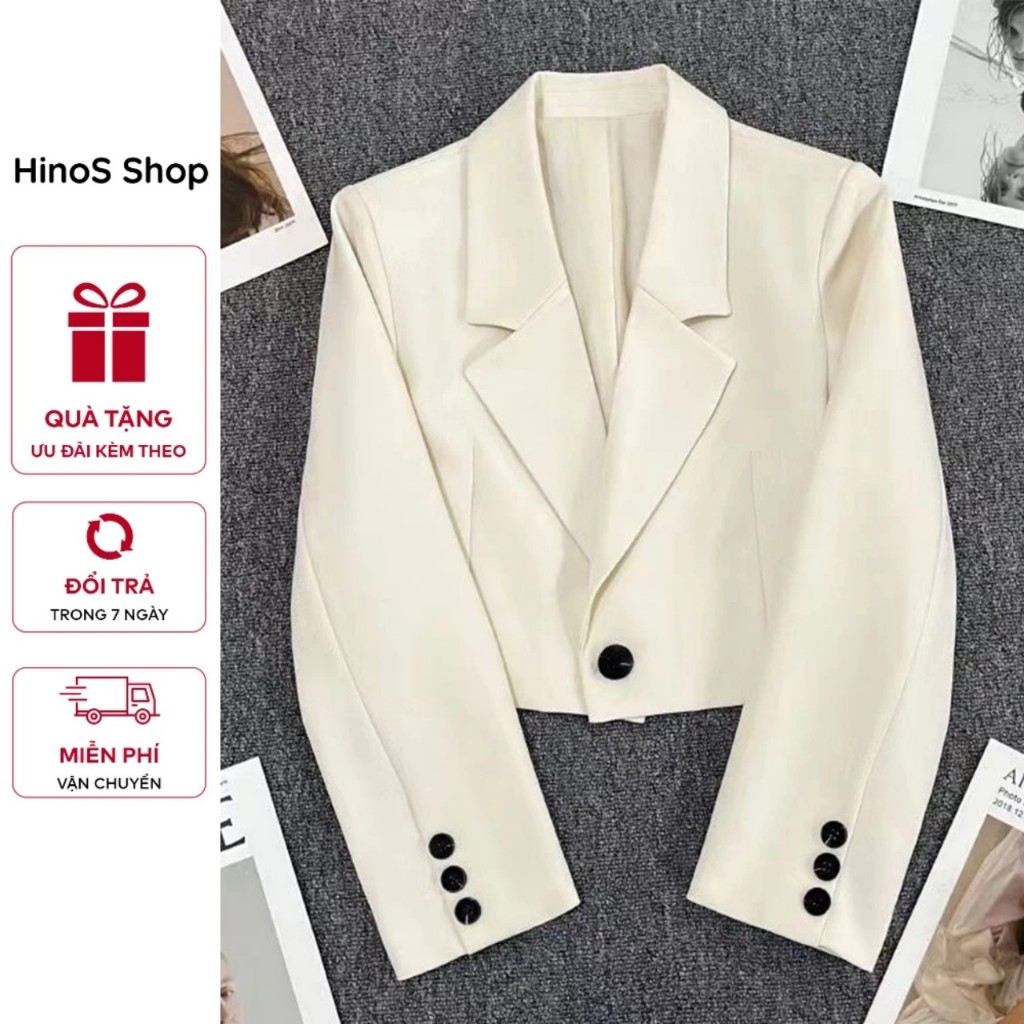 ÁO VEST CROPTOP TAY DÀI CAO CẤP, áo blazer tay dài, blazer crotop, áo vest hot hit