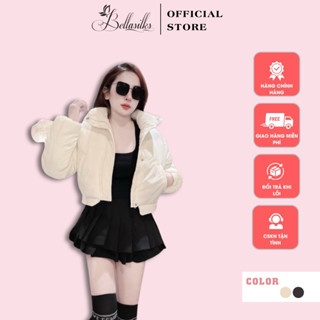Áo Phao Croptop Nữ Mùa Đông Bellasilks Hàng Công Ty, Dáng Hàn Quốc, Dày Dặn, Siêu Nhẹ, Giữ Ấm, Trẻ Trung, Hottrend 2023