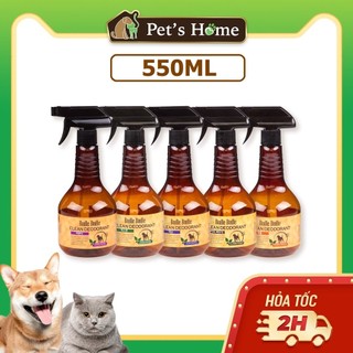 Xịt khử mùi dưỡng lông Budle Budle cho chó mèo 550ml